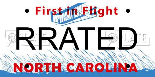 RRATED North Carolina License Plate