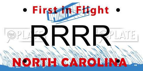 RRRR North Carolina License Plate