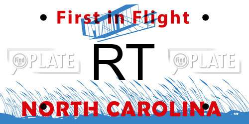RT North Carolina License Plate