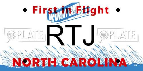 RTJ North Carolina License Plate