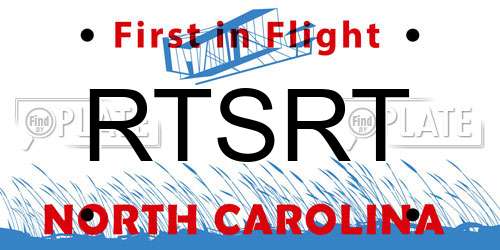 RTSRT North Carolina License Plate