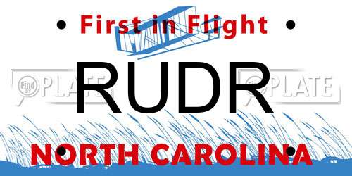 RUDR North Carolina License Plate