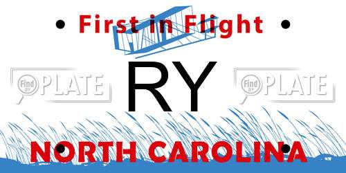 RY North Carolina License Plate