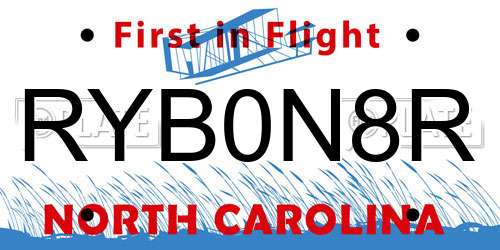 RYB0N8R North Carolina License Plate