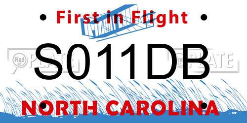 S011DB North Carolina License Plate