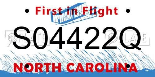 S04422Q North Carolina License Plate