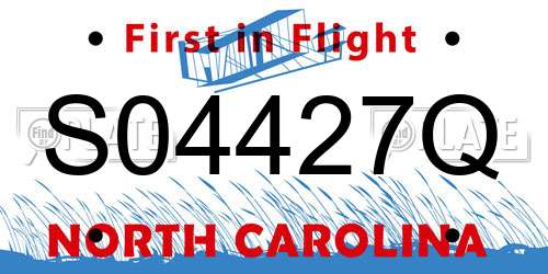 S04427Q North Carolina License Plate
