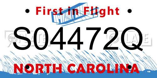 S04472Q North Carolina License Plate