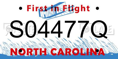 S04477Q North Carolina License Plate