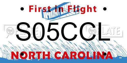 S05CCL North Carolina License Plate