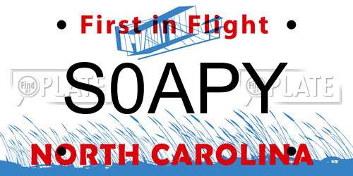 S0APY North Carolina License Plate