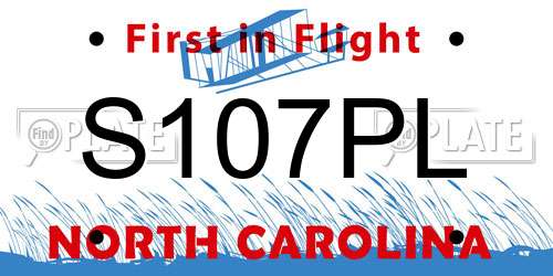 S107PL North Carolina License Plate