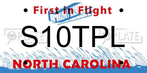 S10TPL North Carolina License Plate