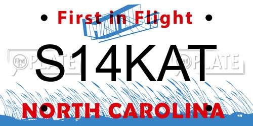 S14KAT North Carolina License Plate