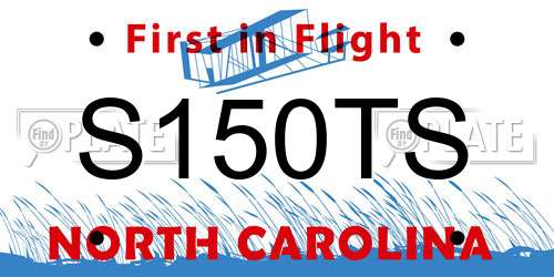 S150TS North Carolina License Plate