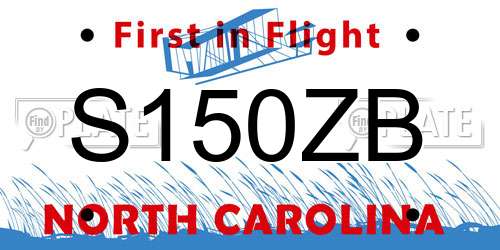 S150ZB North Carolina License Plate