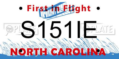 S151IE North Carolina License Plate