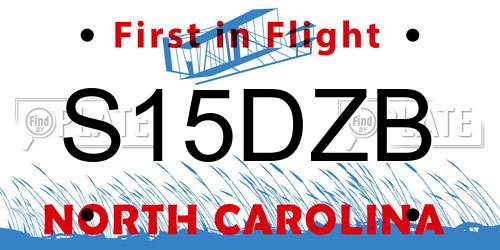 S15DZB North Carolina License Plate