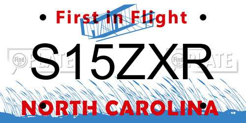 S15ZXR North Carolina License Plate