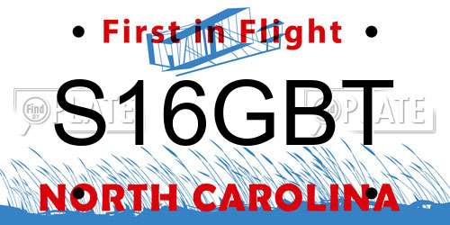 S16GBT North Carolina License Plate
