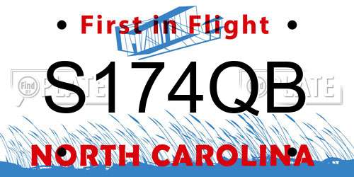 S174QB North Carolina License Plate