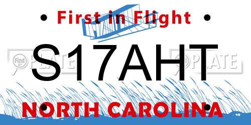 S17AHT North Carolina License Plate