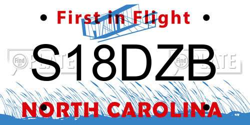 S18DZB North Carolina License Plate
