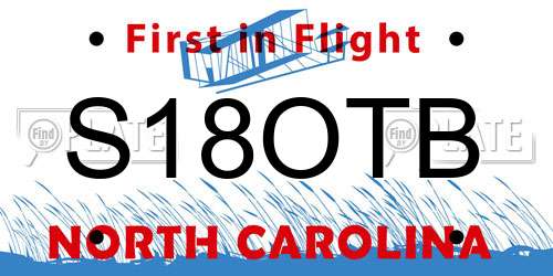 S18OTB North Carolina License Plate