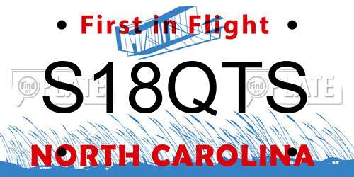 S18QTS North Carolina License Plate