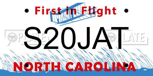 S20JAT North Carolina License Plate