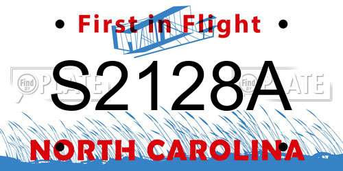 S2128A North Carolina License Plate