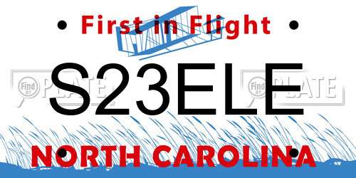 S23ELE North Carolina License Plate