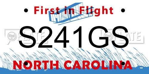 S241GS North Carolina License Plate