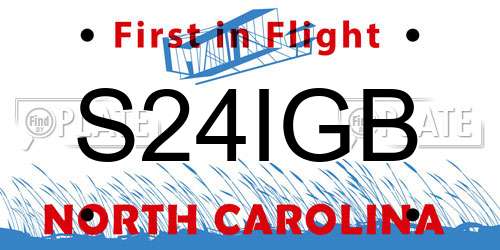 S24IGB North Carolina License Plate