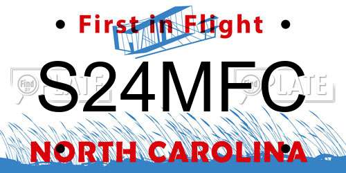 S24MFC North Carolina License Plate