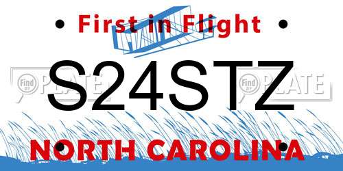 S24STZ North Carolina License Plate