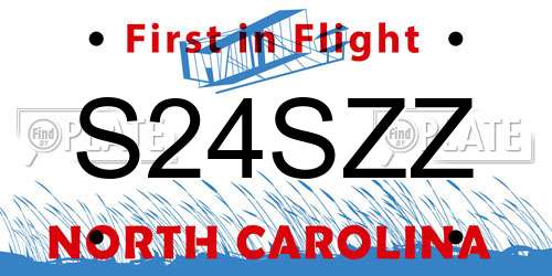 S24SZZ North Carolina License Plate