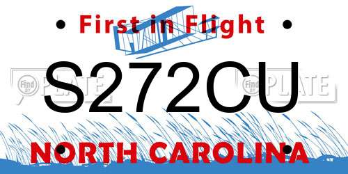 S272CU North Carolina License Plate