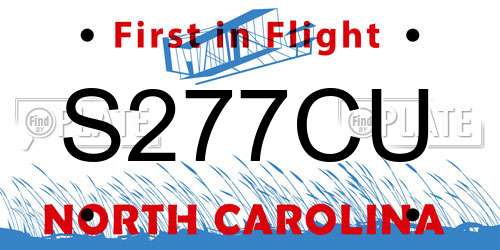 S277CU North Carolina License Plate