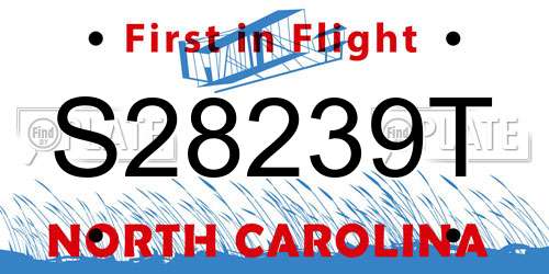 S28239T North Carolina License Plate