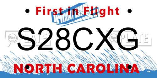 S28CXG North Carolina License Plate