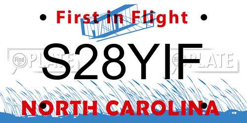S28YIF North Carolina License Plate