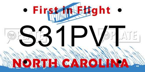 S31PVT North Carolina License Plate