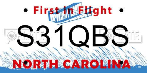 S31QBS North Carolina License Plate
