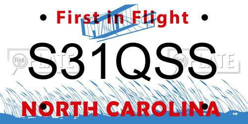S31QSS North Carolina License Plate