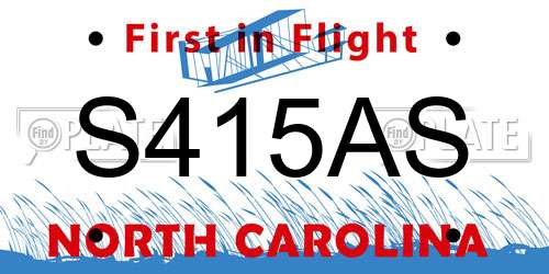 S415AS North Carolina License Plate