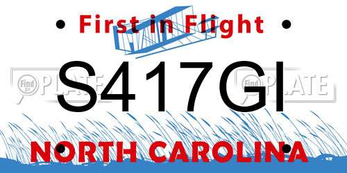 S417GI North Carolina License Plate