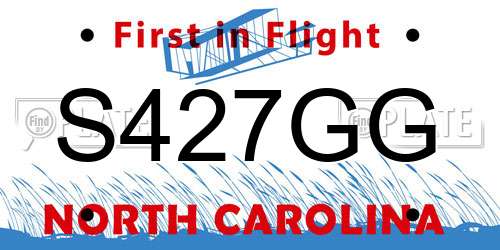 S427GG North Carolina License Plate