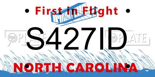 S427ID North Carolina License Plate