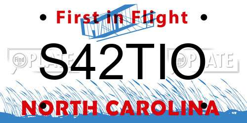 S42TIO North Carolina License Plate